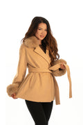 Belle - Бежово дамско палто