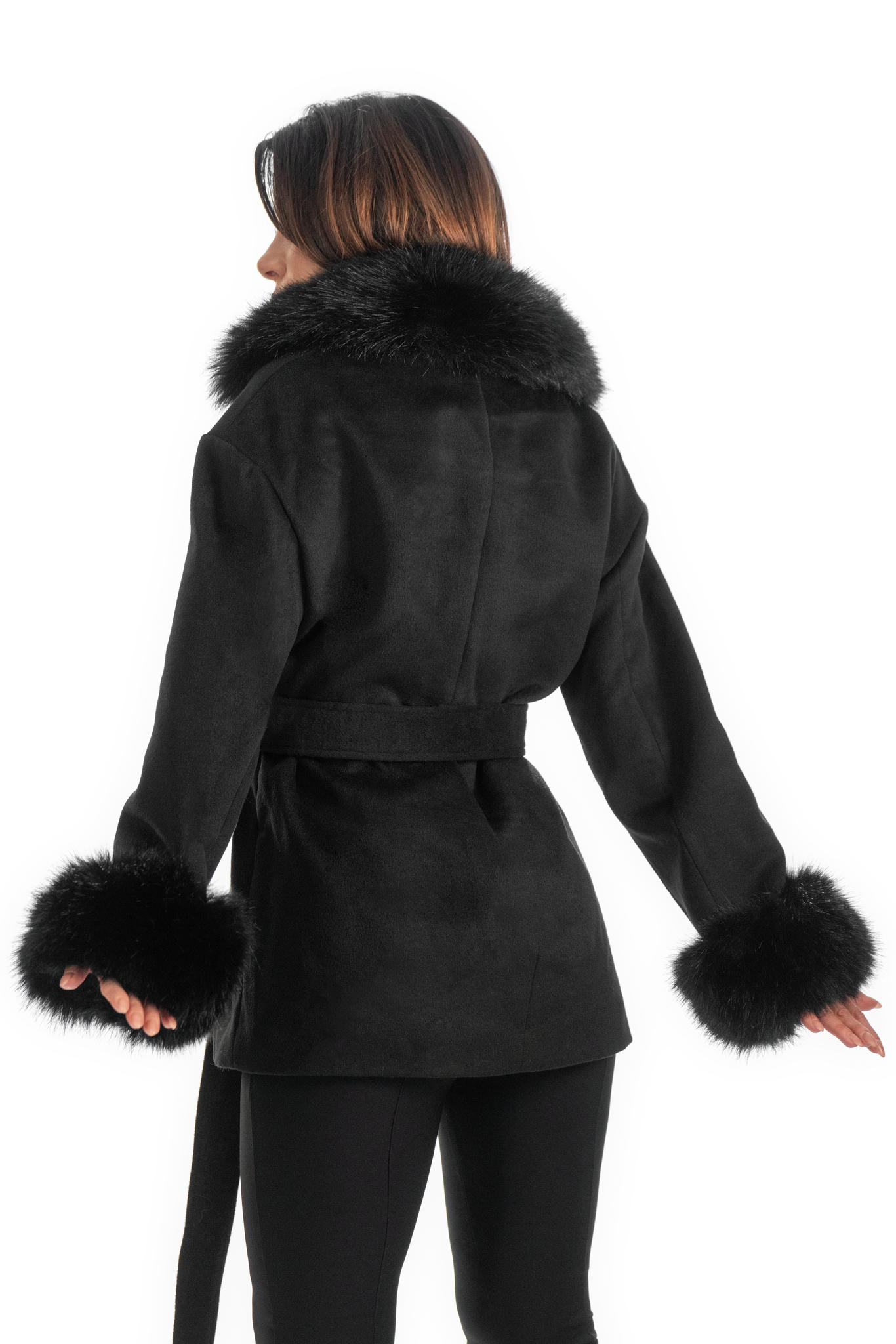 Celeste - Черно дамско палто