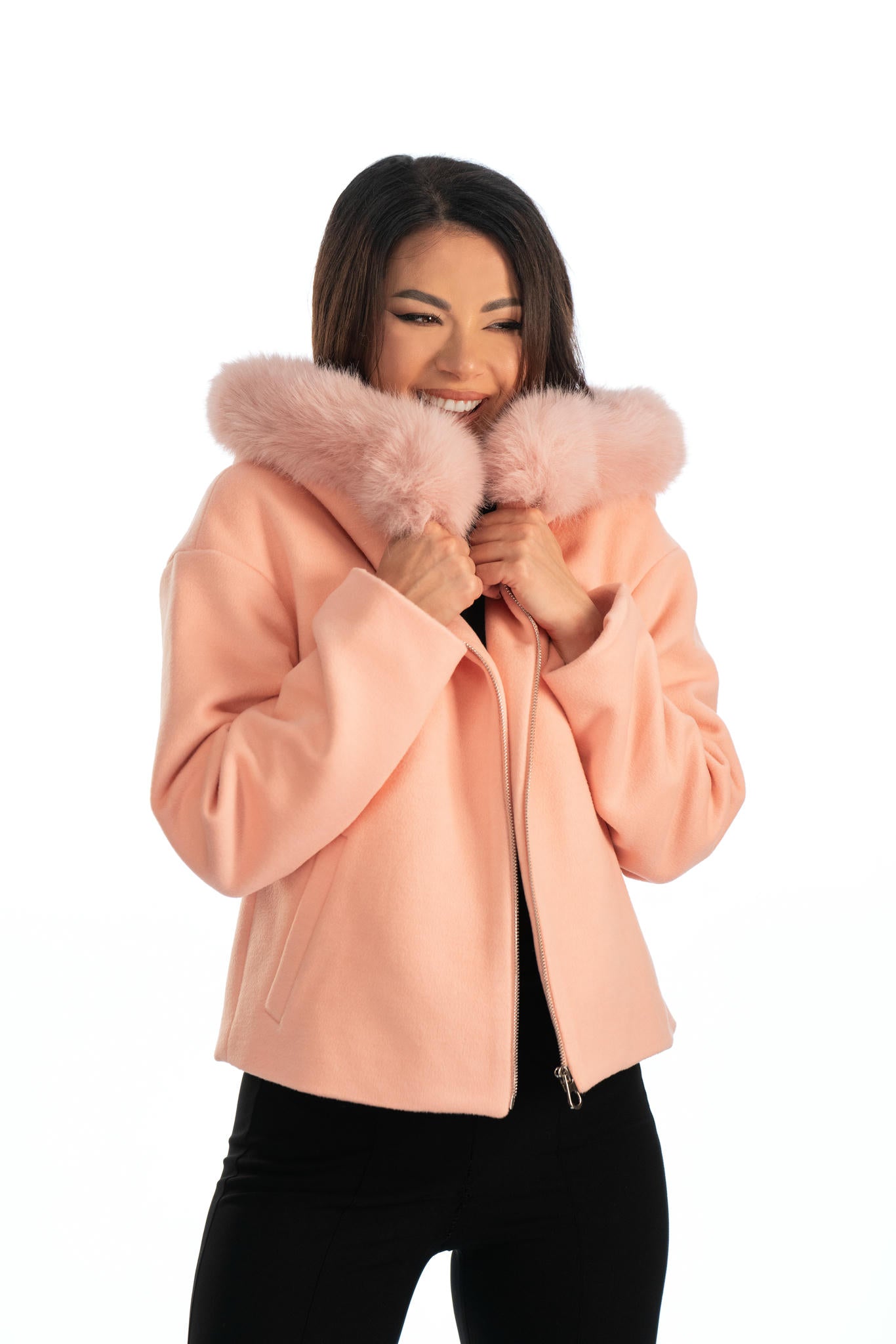 Rosé - Розово дамско палто