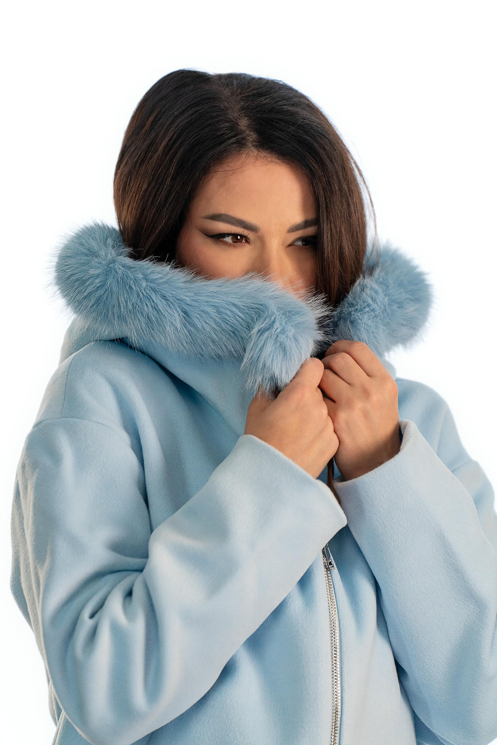 Amélie - Синьо дамско палто