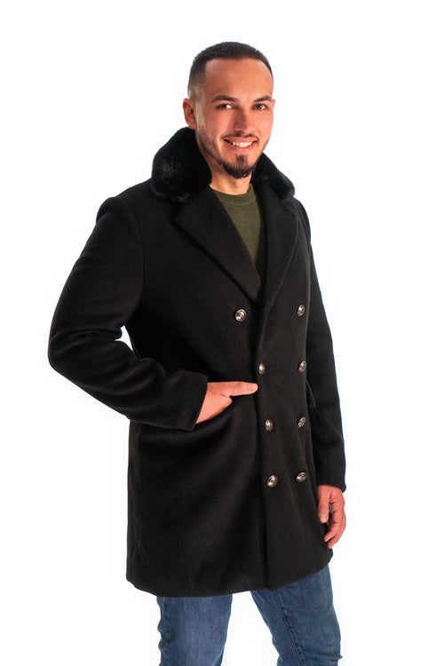 Noir - Черно мъжко палто