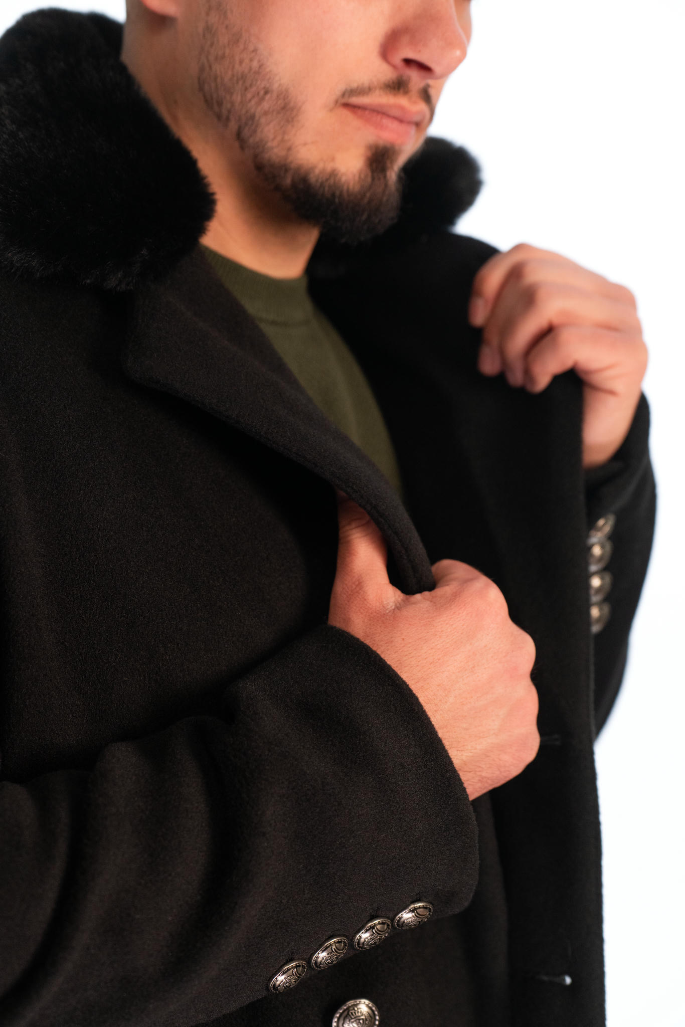 Noir - Черно мъжко палто