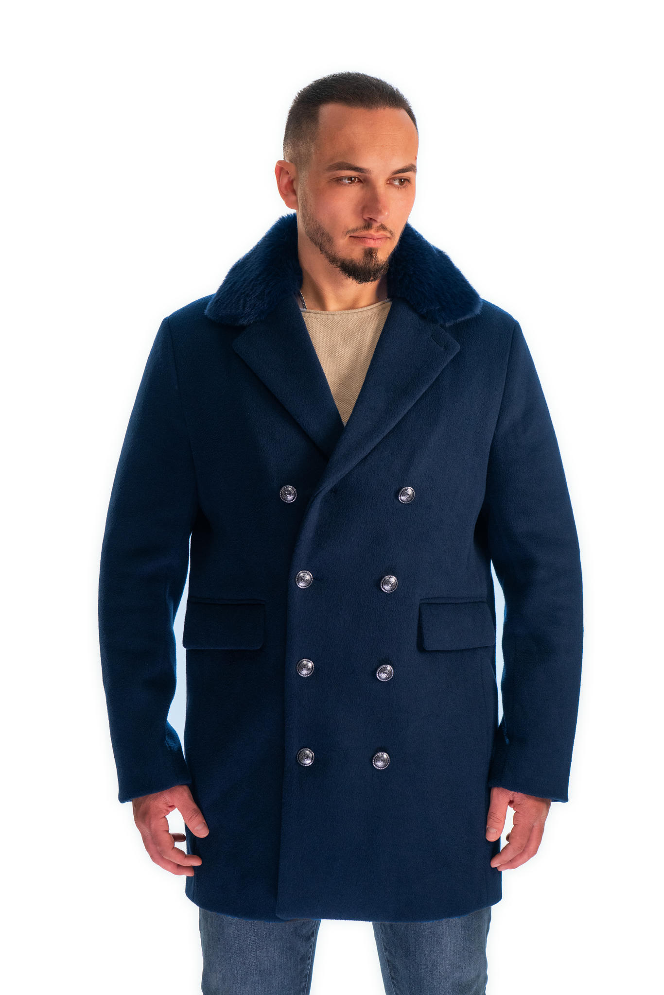 Valmont - Тъмносиньо мъжко палто